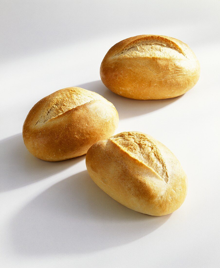Three bread rolls
