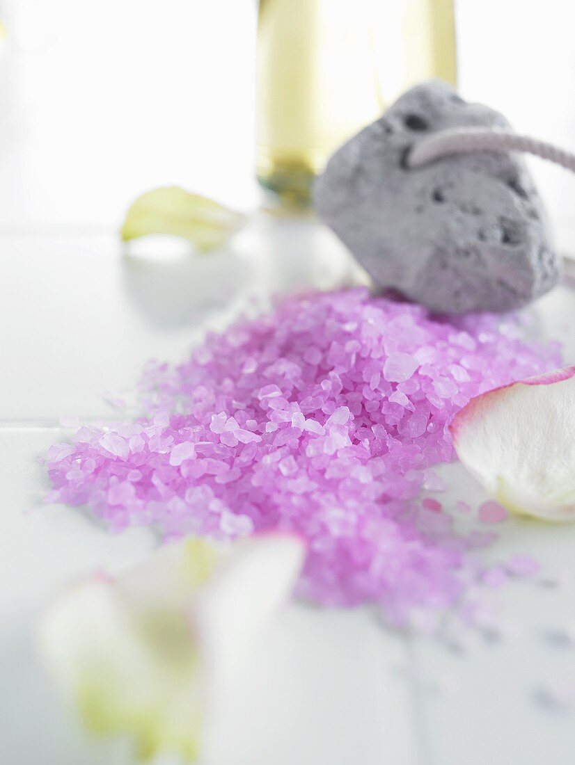 Purple bath salts