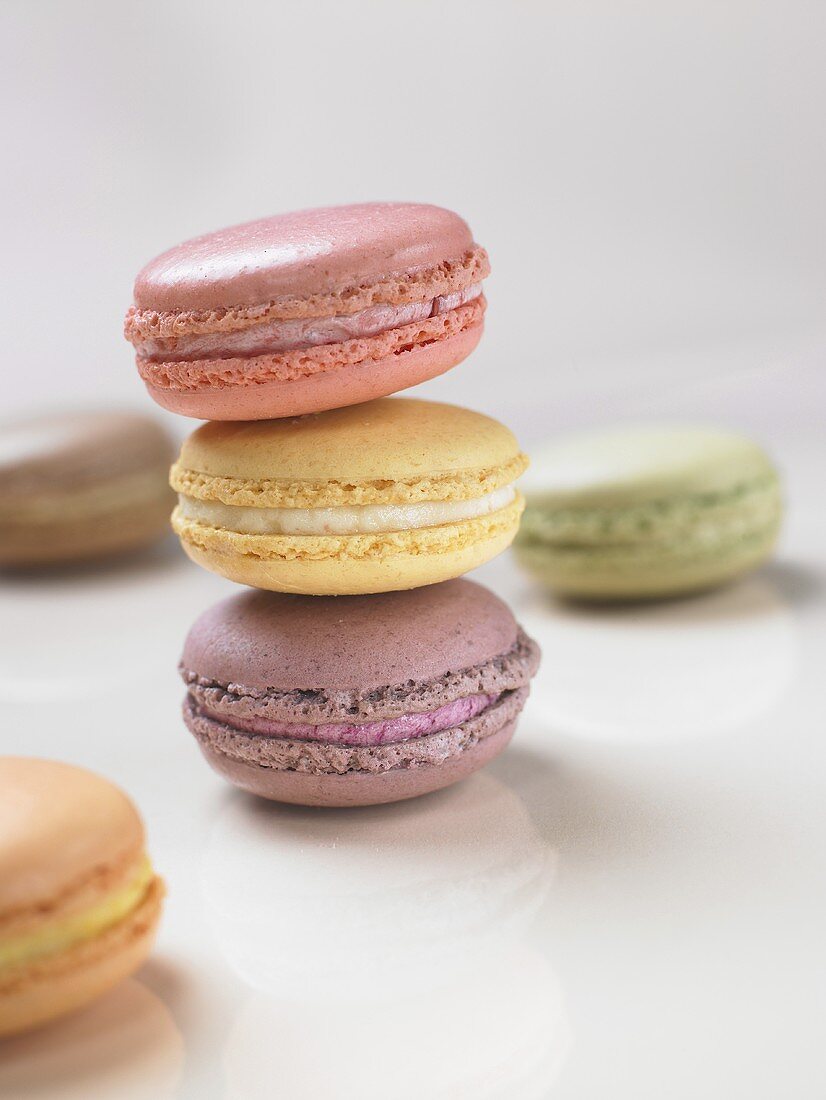 Coloured macarons (small French cakes)