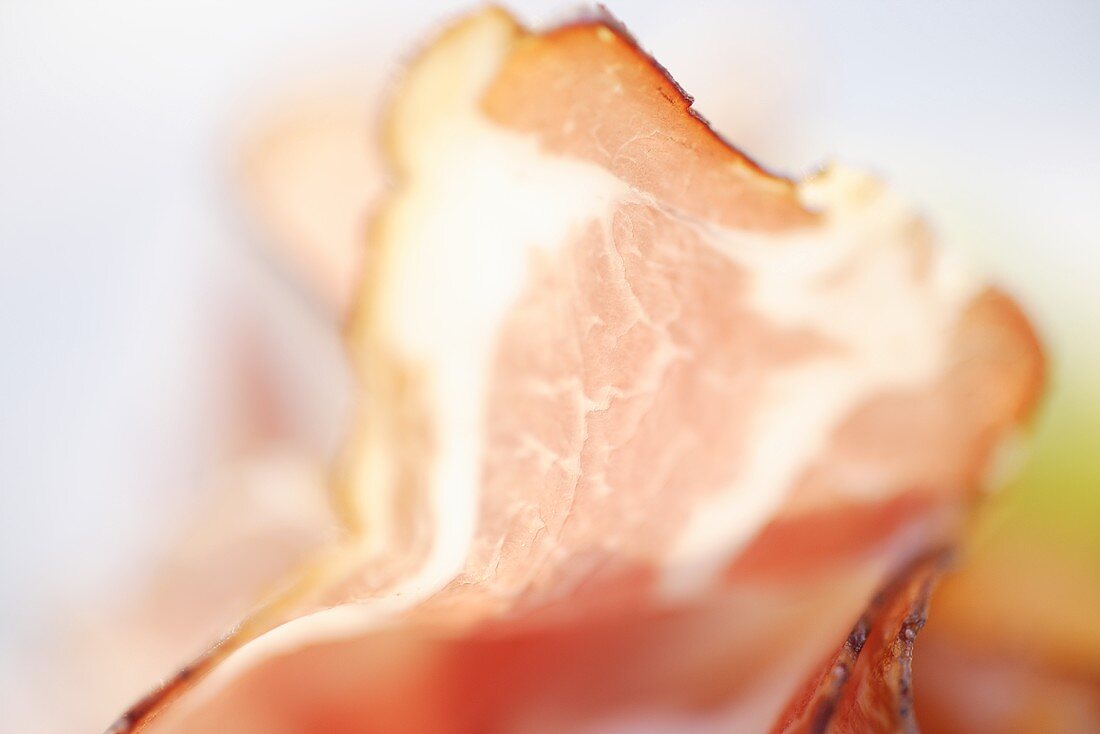 A slice of raw ham