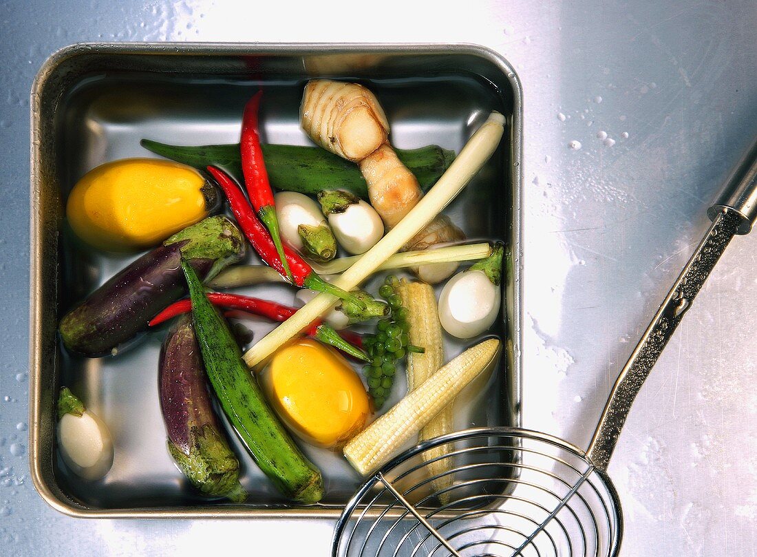 Vegetables for Thai soup
