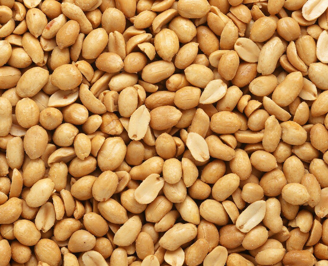 Salted peanuts (macro zoom)