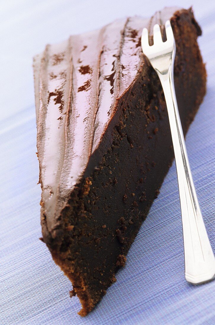 A piece of mud cake (Chocolate cake, USA)