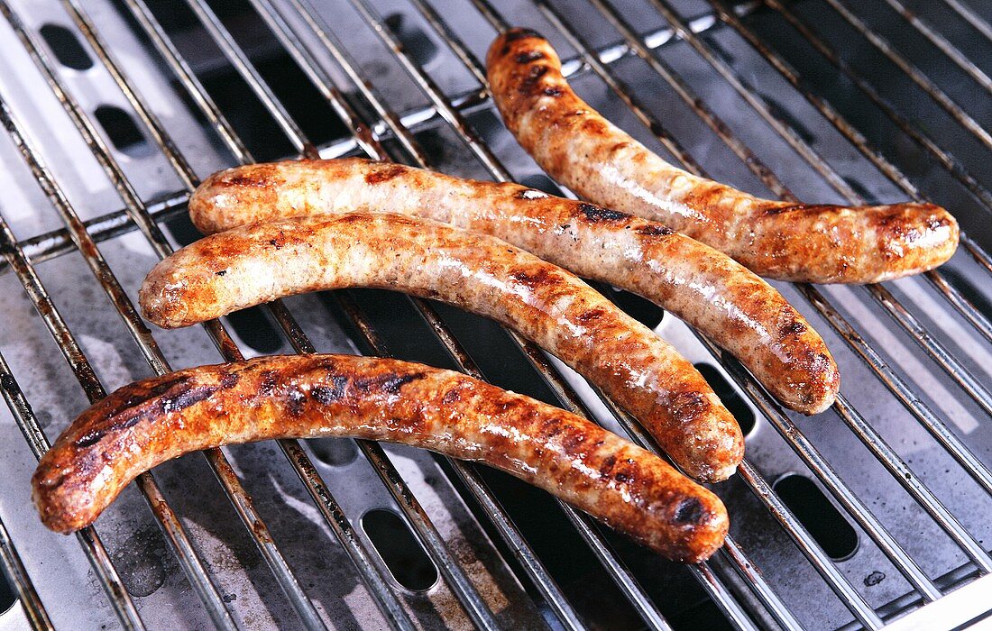 Sausages on a barbeque