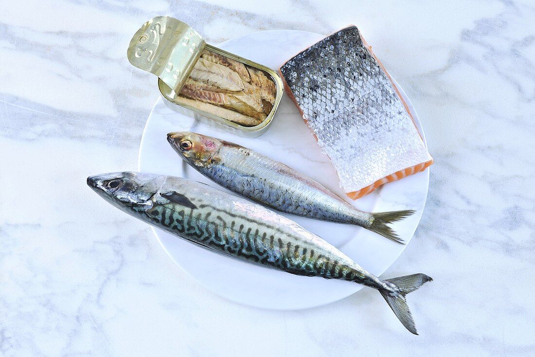 Mackerel, salmon and sardines