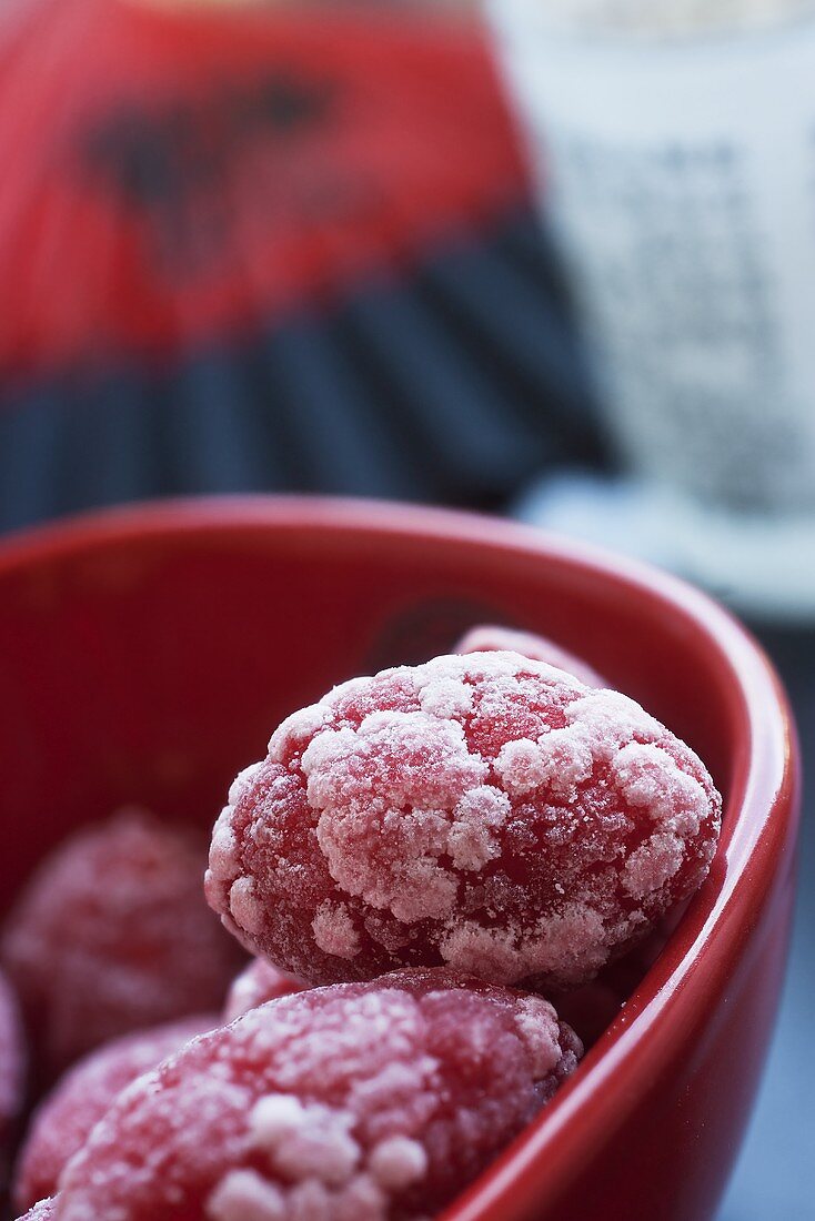 Kandierte rote Oliven (Snack aus Asien)