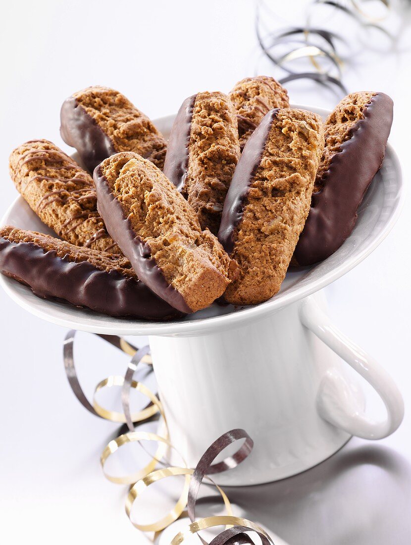 Silesian 'pepper nut' biscuits with chocolate glaze