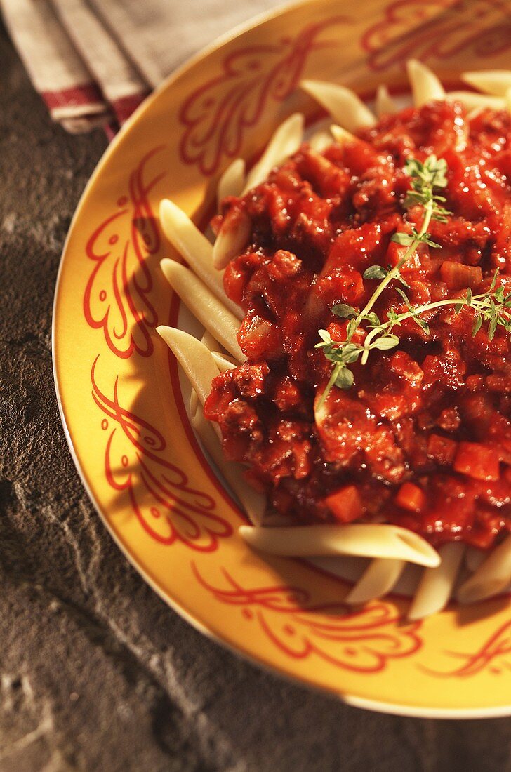 Penne with Bolognese Sauce