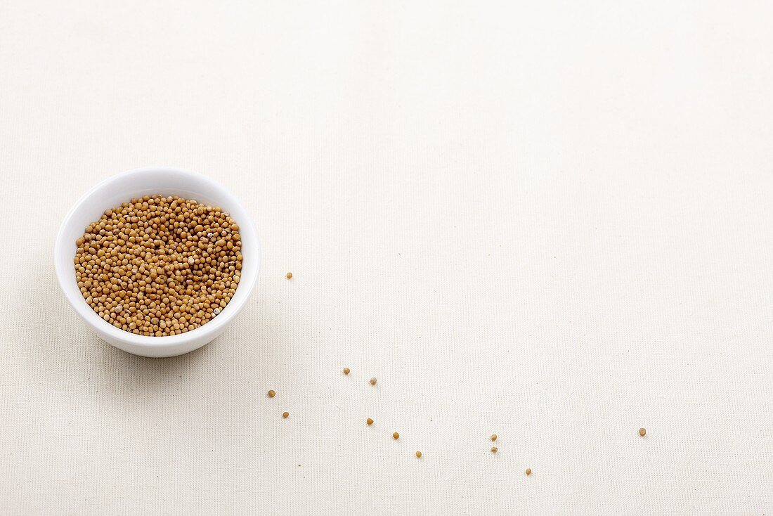A bowl of mustard seeds