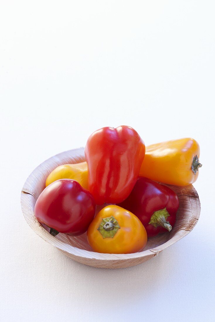 Peppers in a paper bowl