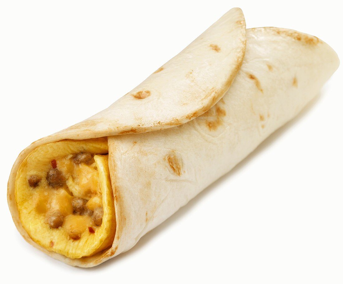 Egg and Sausage Breakfast Wrap
