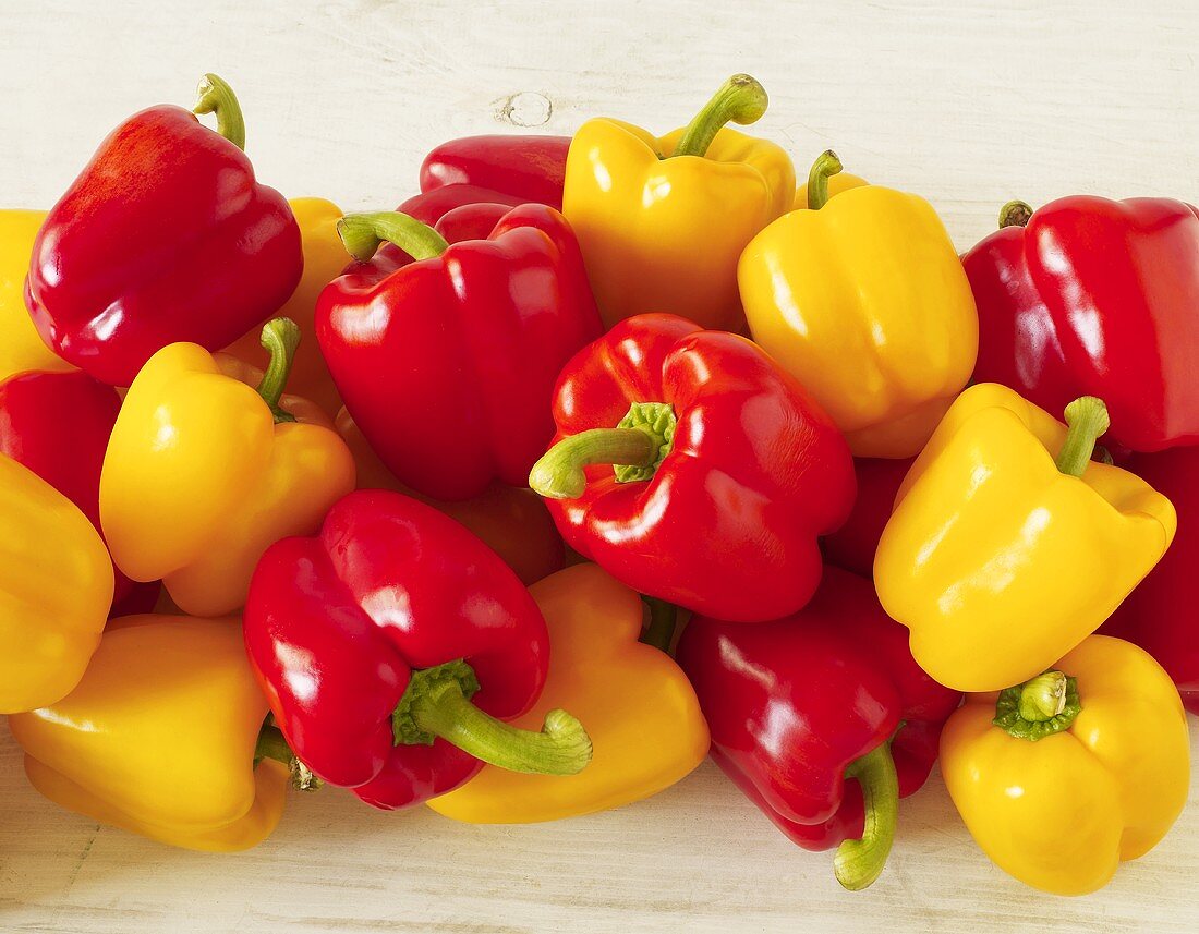 Mixed Yellow and Red Bell Peppers