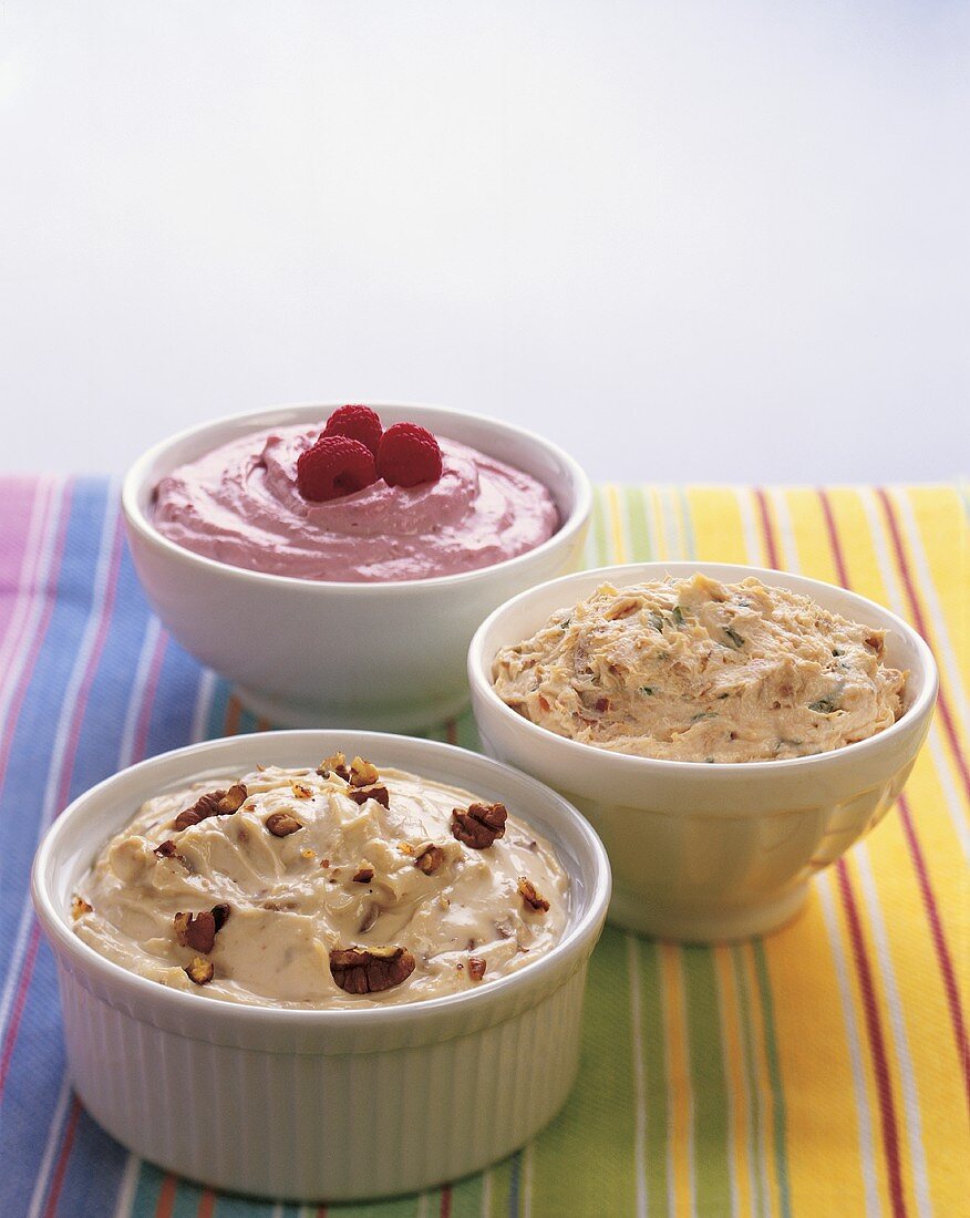 Three Bowls of Assorted Dips