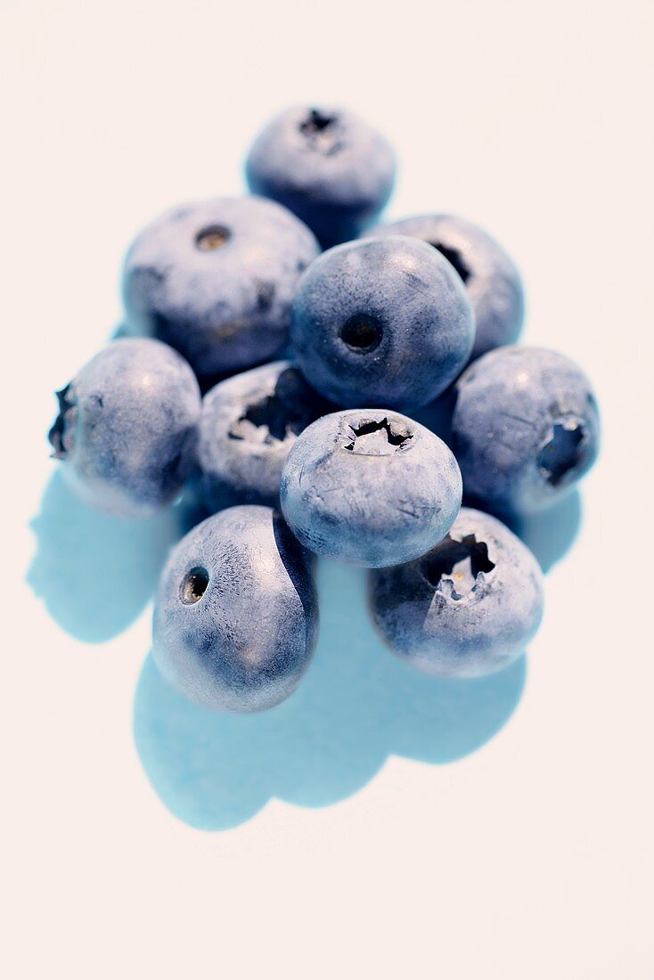 A heap of blueberries