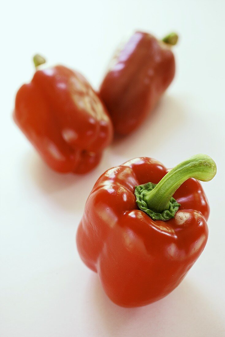 Three red peppers