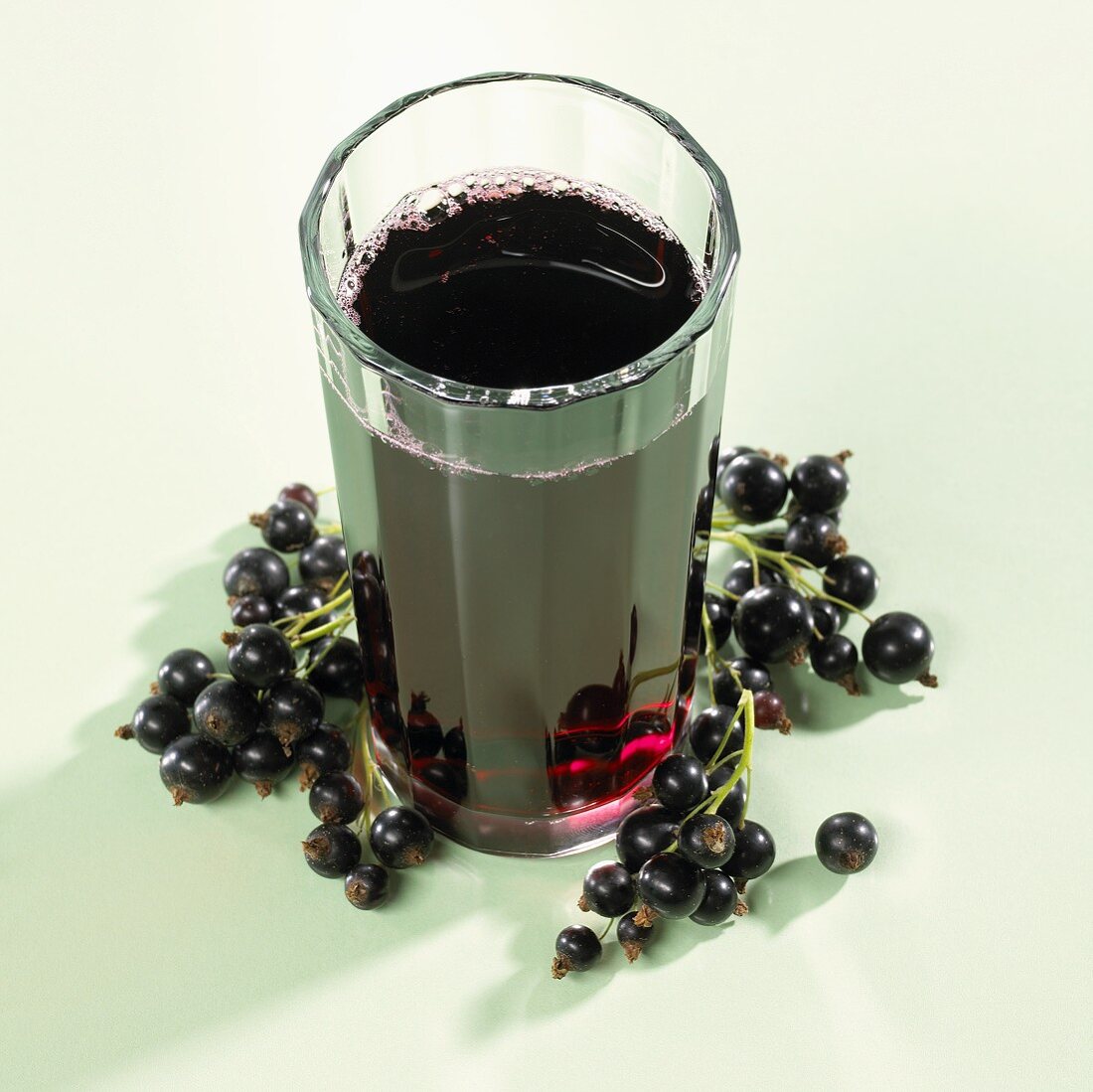 A glass of blackcurrant juice
