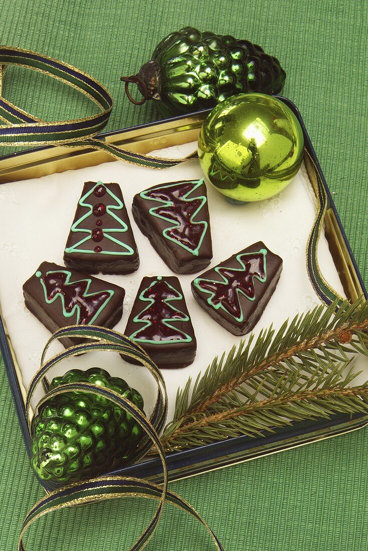 Chocolate biscuits for Christmas