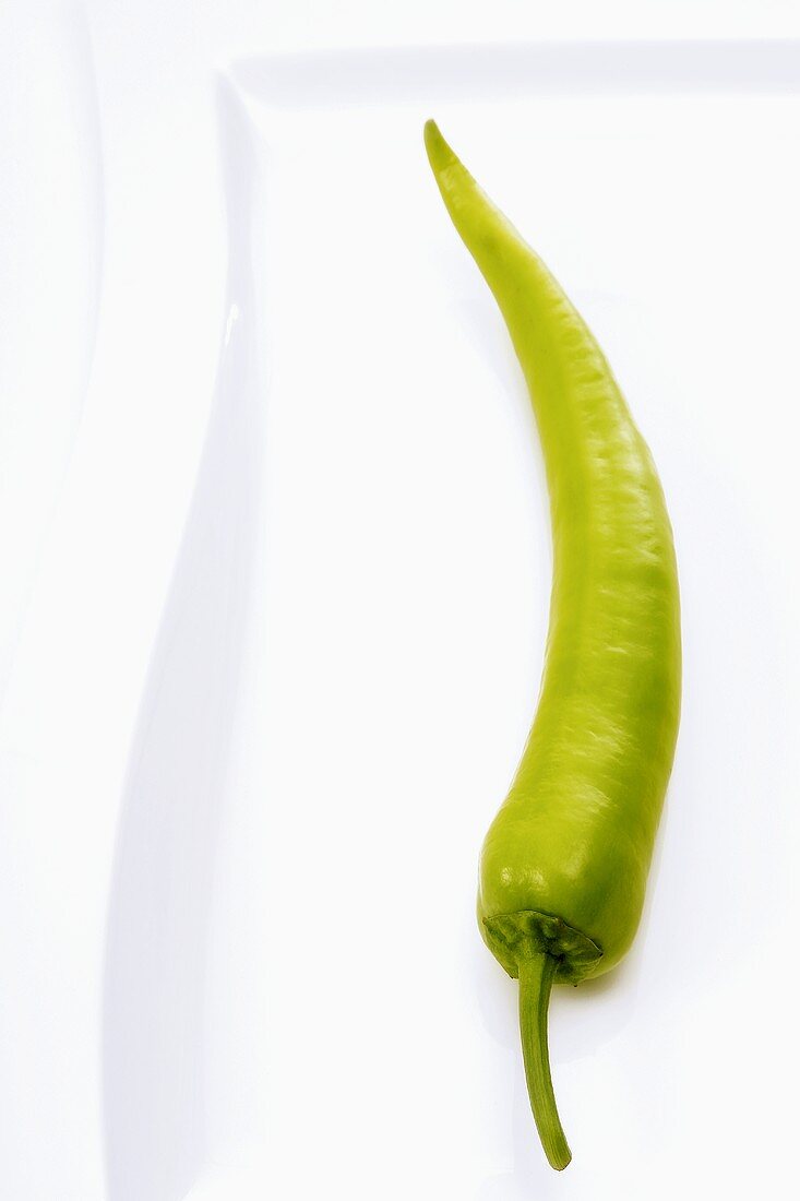 Eine grüne Peperoni