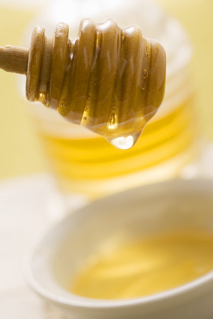 Honiglöffel mit Honig