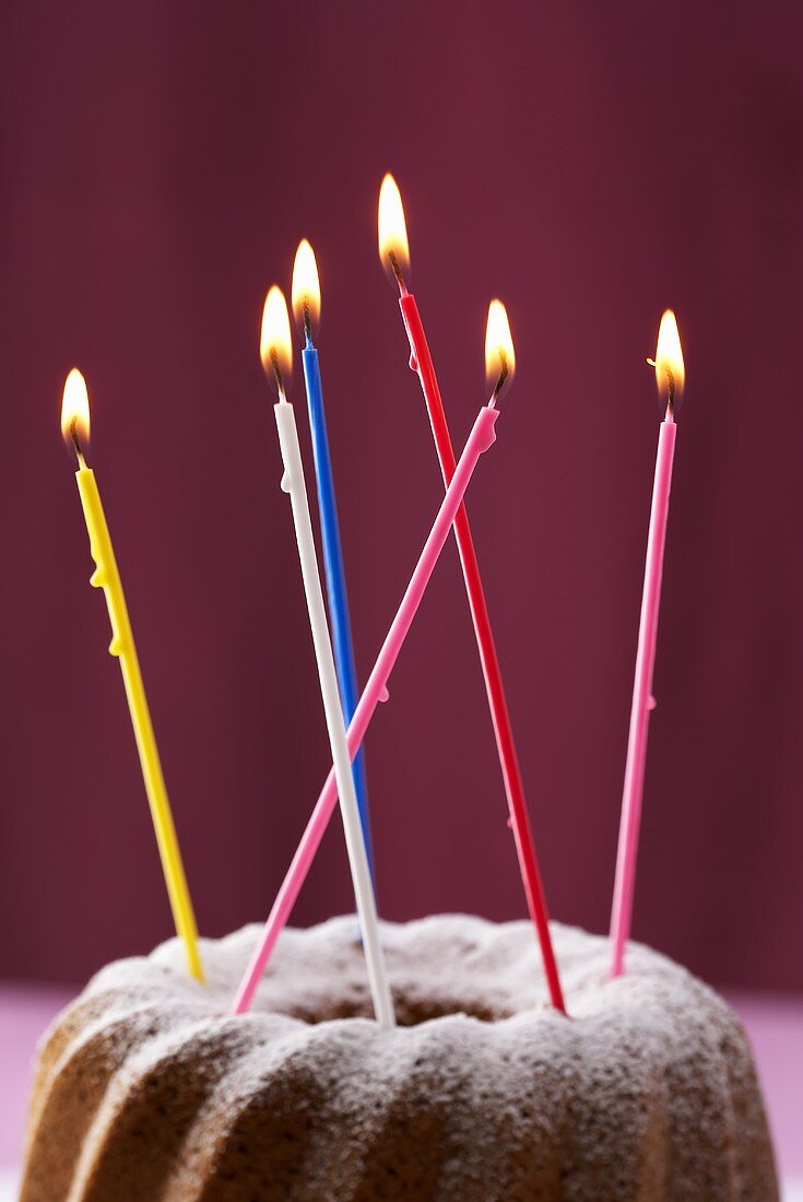 Gugelhupf with birthday candles