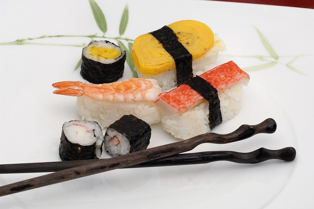 Verschiedene Sushi