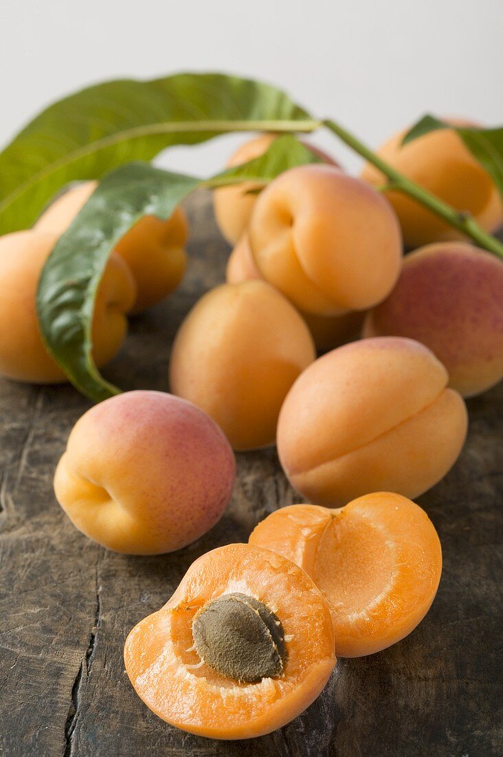 Several apricots