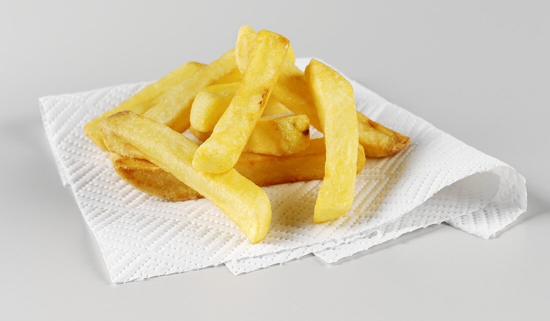 Chips on white kitchen paper
