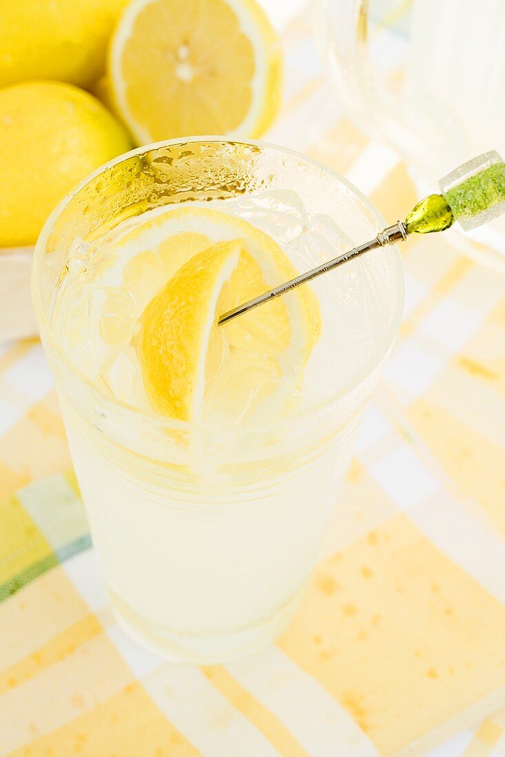 A glass of lemonade