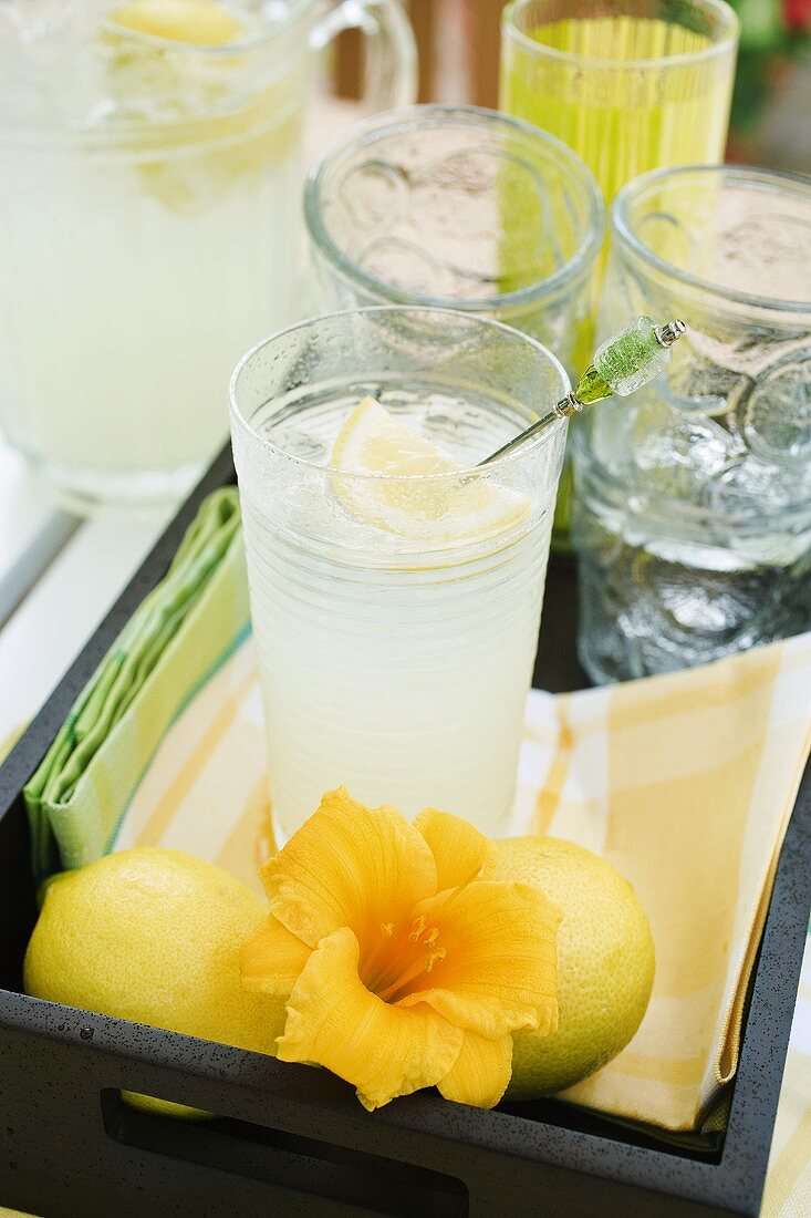 Stillleben mit Zitronenlimonade