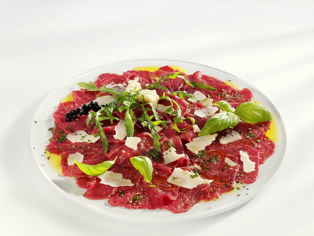 Carpaccio (Raw, marinated beef fillet, Italy)