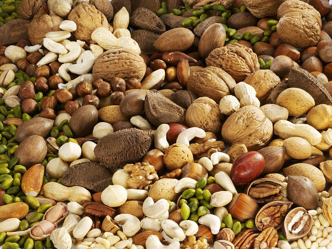 Many assorted nuts