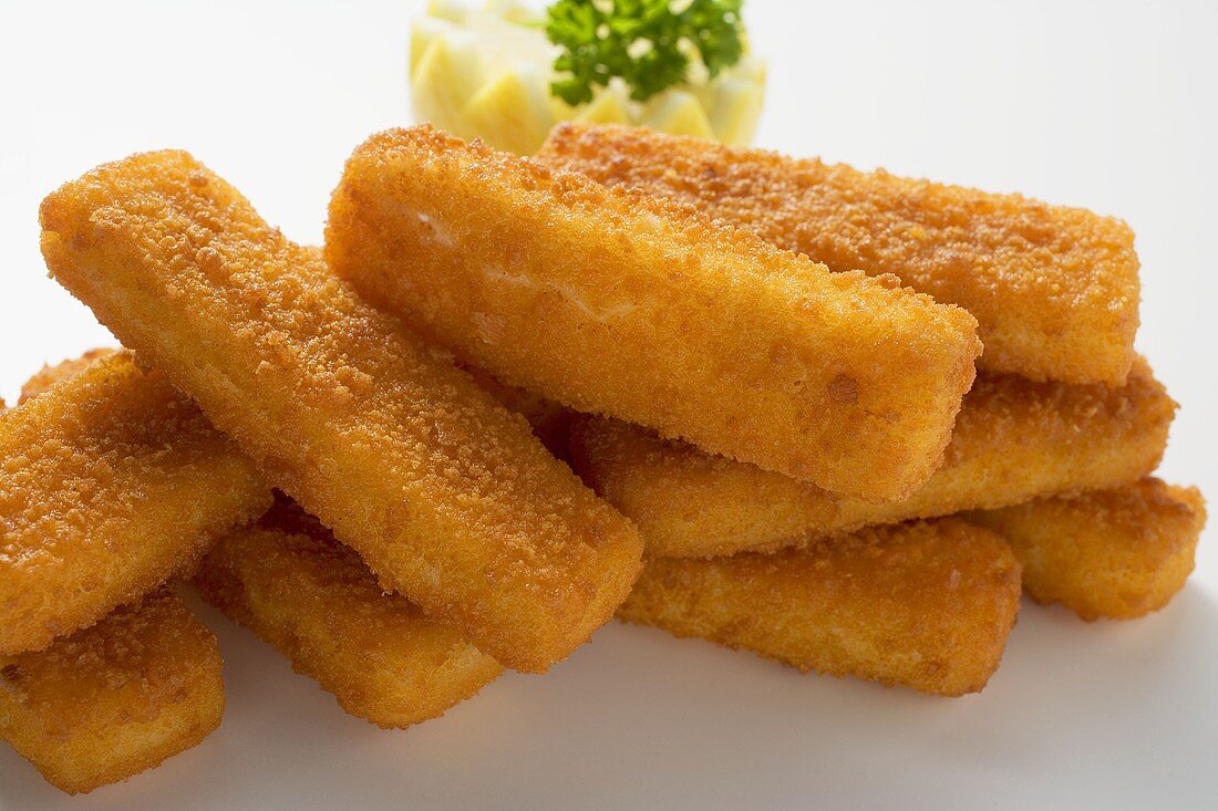 Fish fingers in a heap