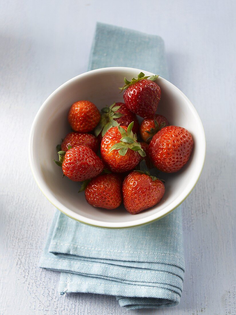 A bowl of fresh strawberries