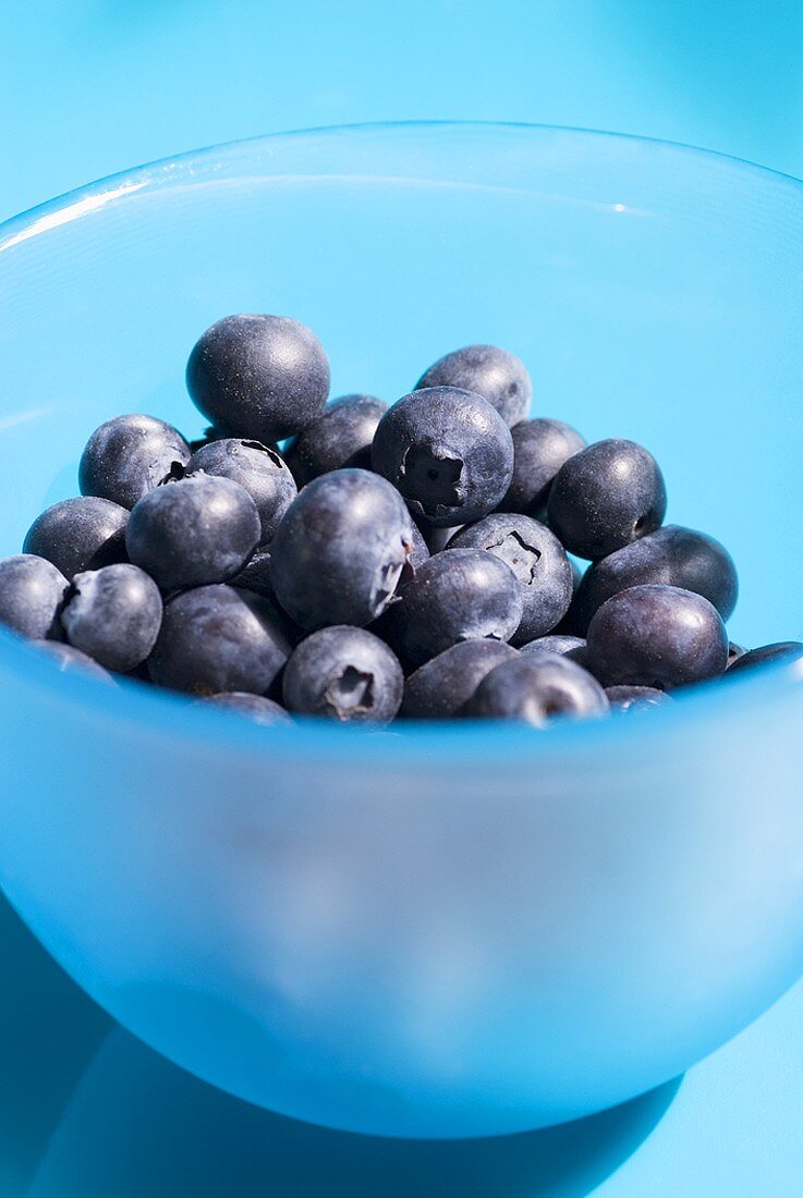 Blueberries in a small bowl