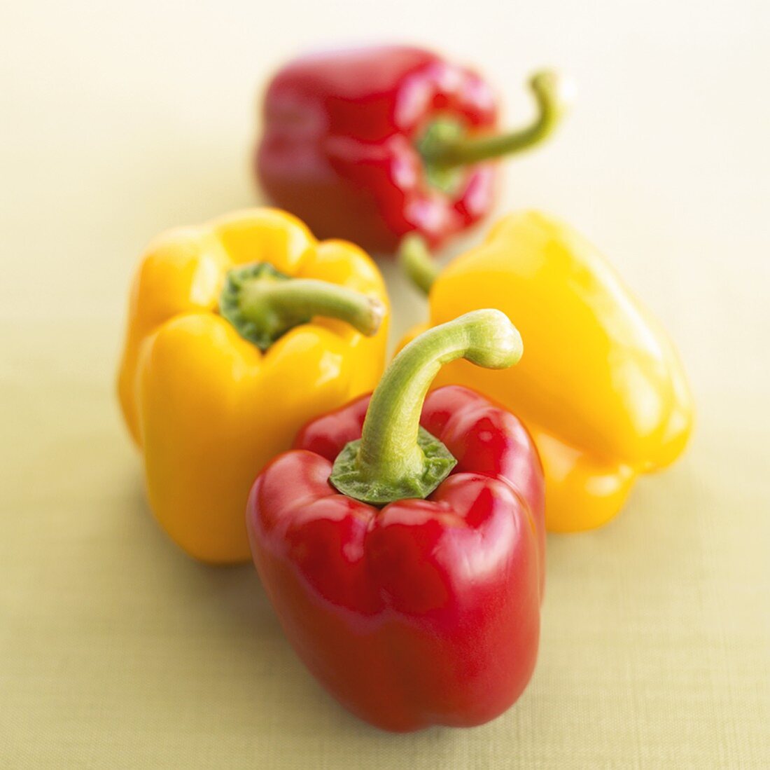 Two red and two yellow peppers