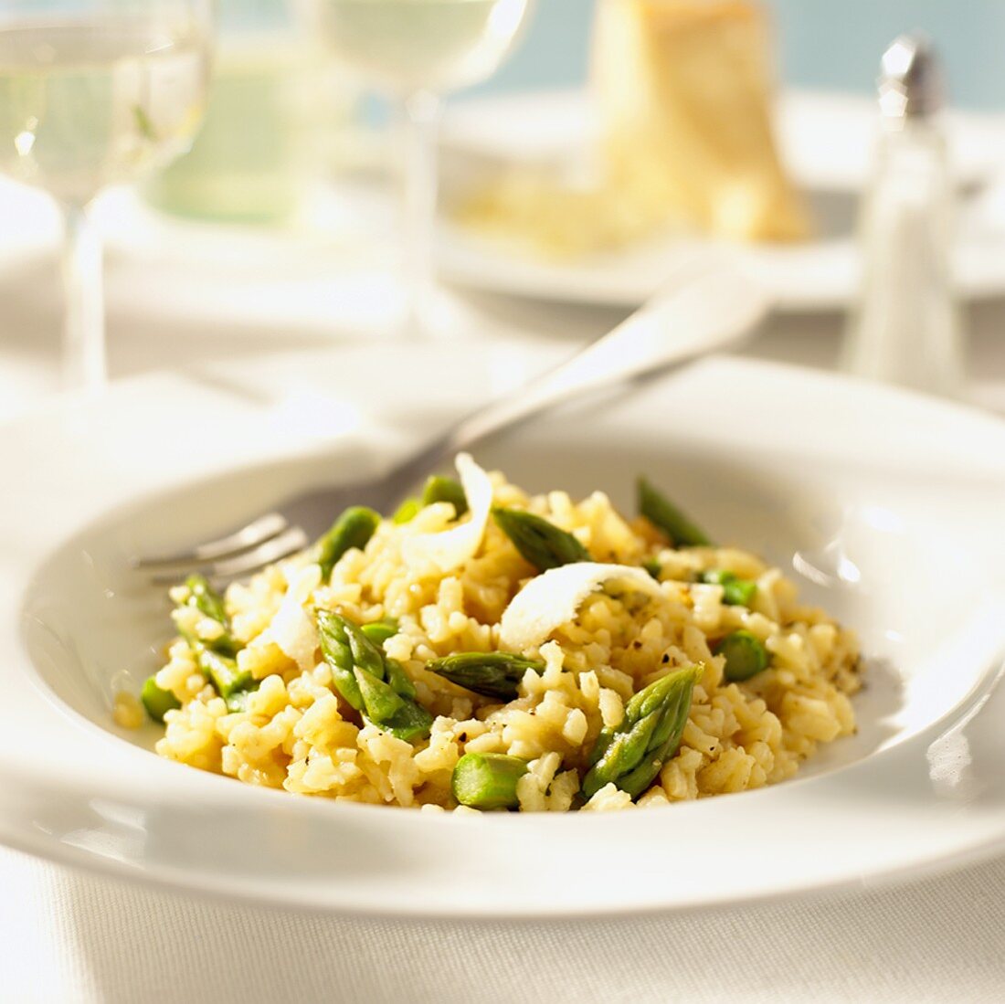 Spargelrisotto mit Parmesan