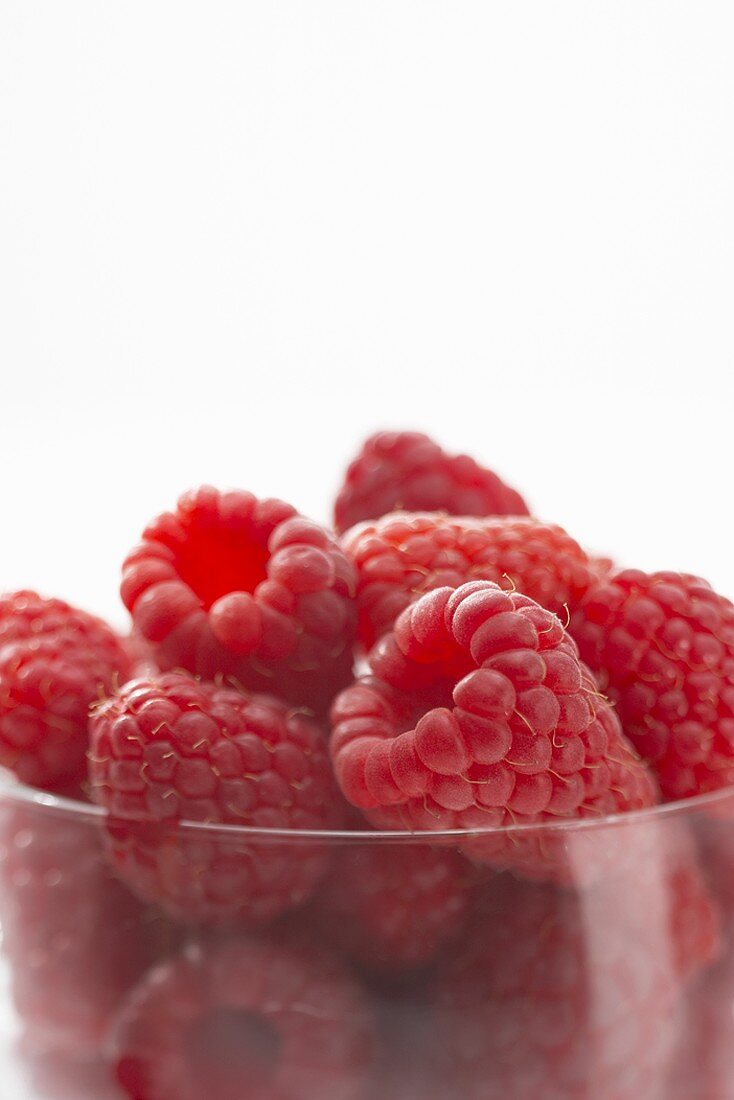 Raspberries in a glass