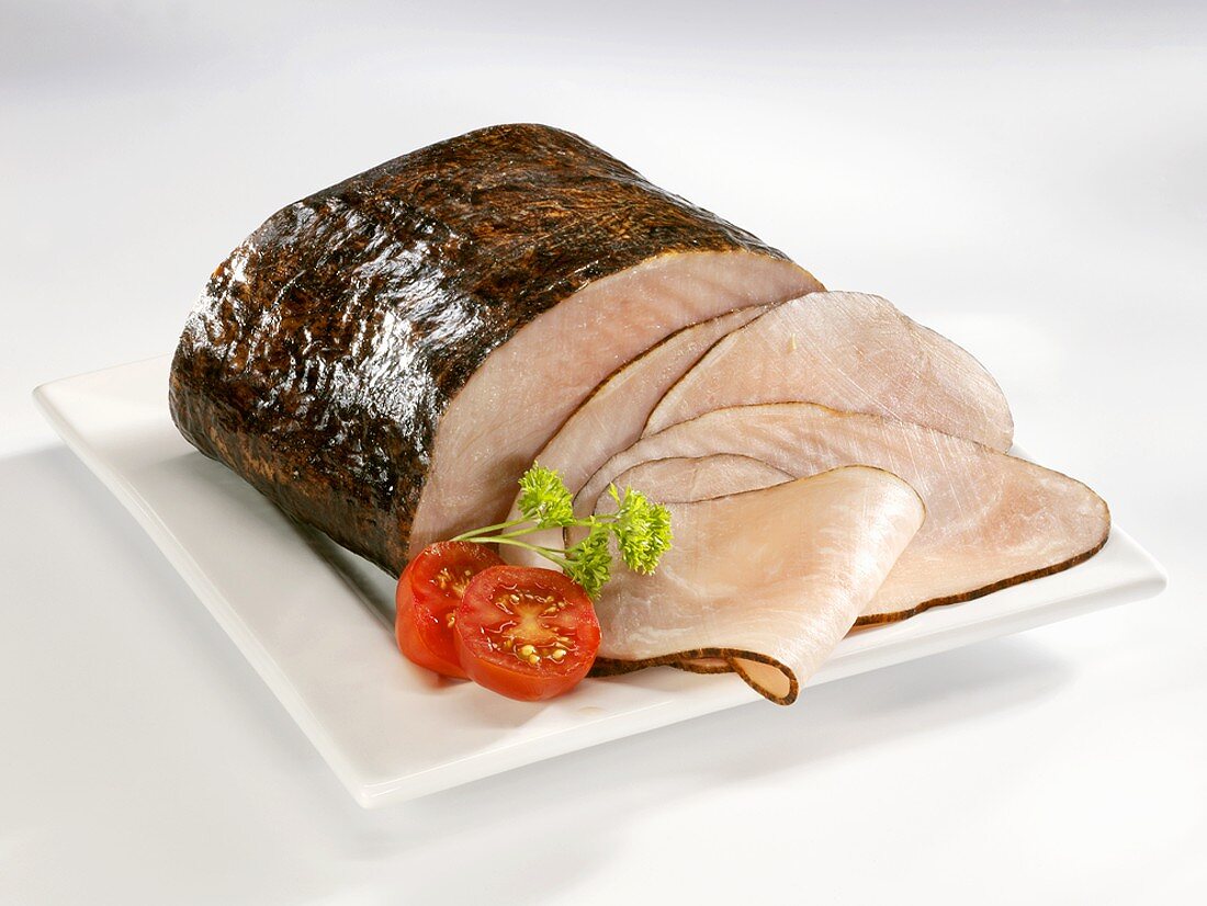 Black smoked ham