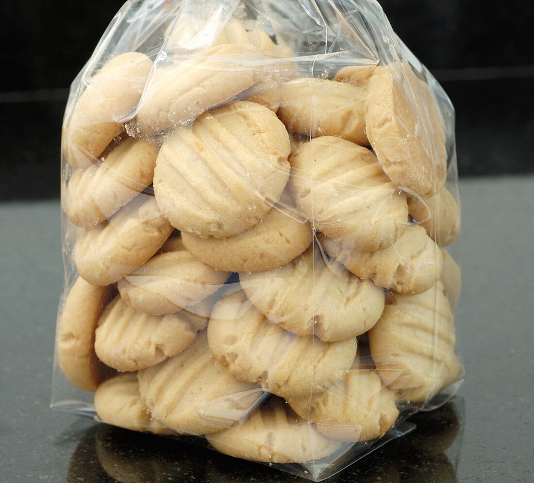 Cookies in a plastic bag