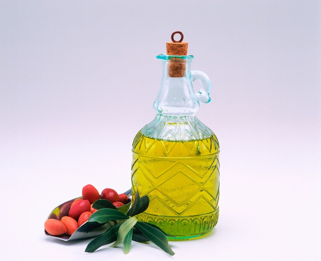 A bottle of olive oil