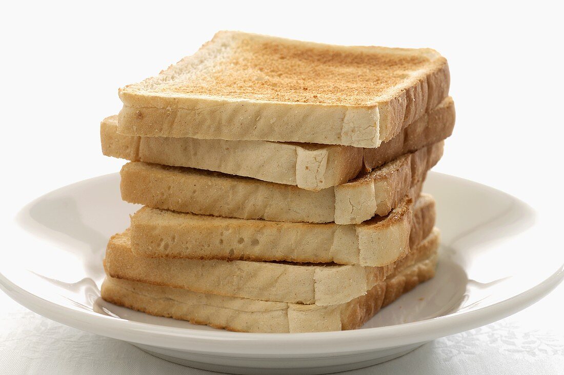 Teller mit Toastscheiben