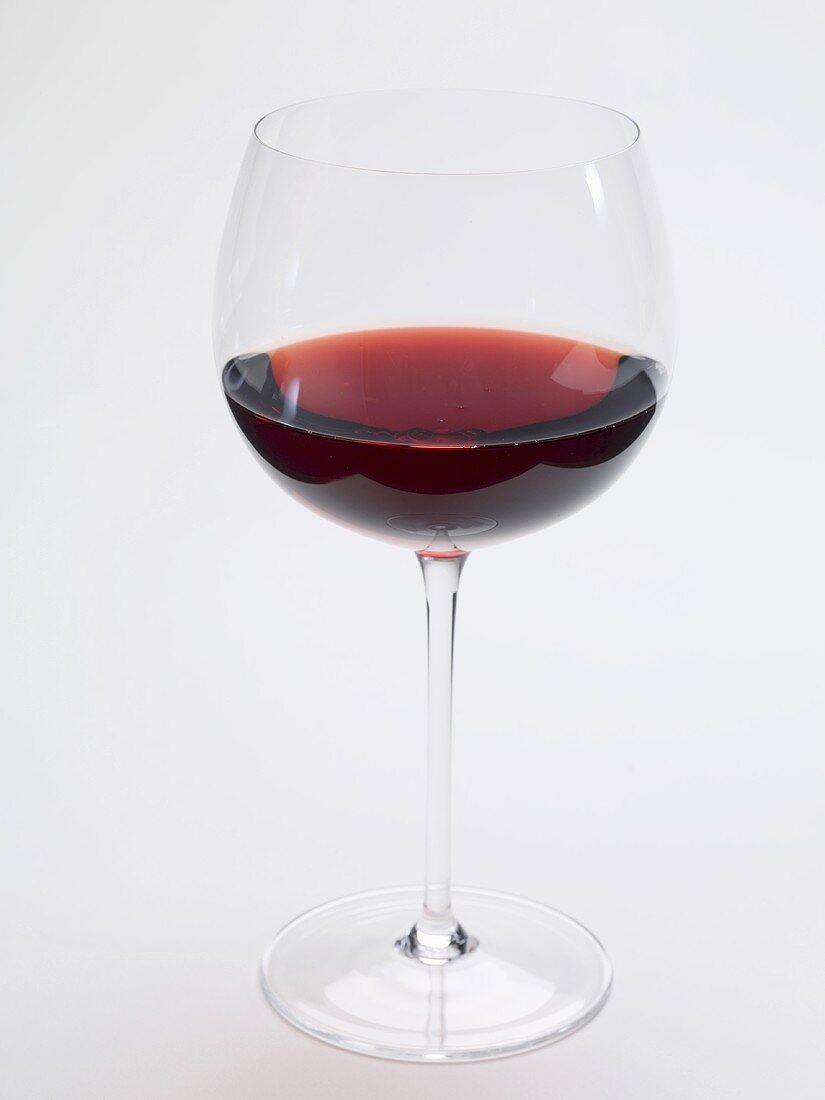 A glass of red wine