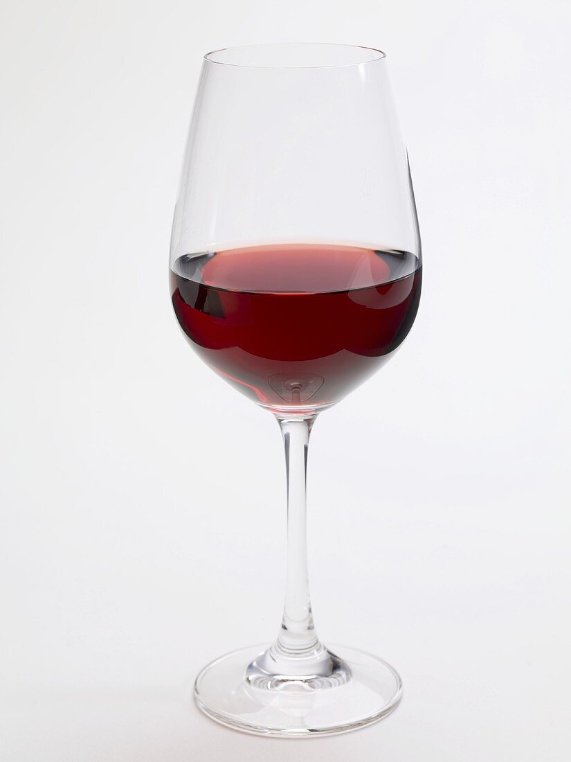 A glass of red wine