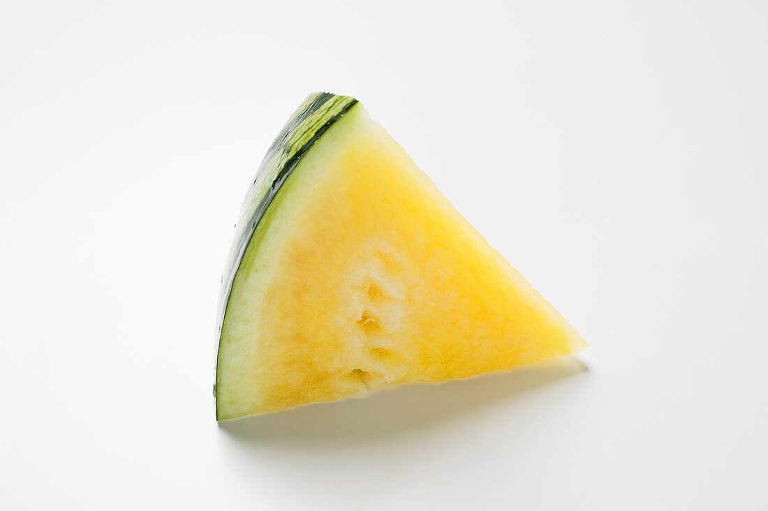 Wedge of yellow watermelon