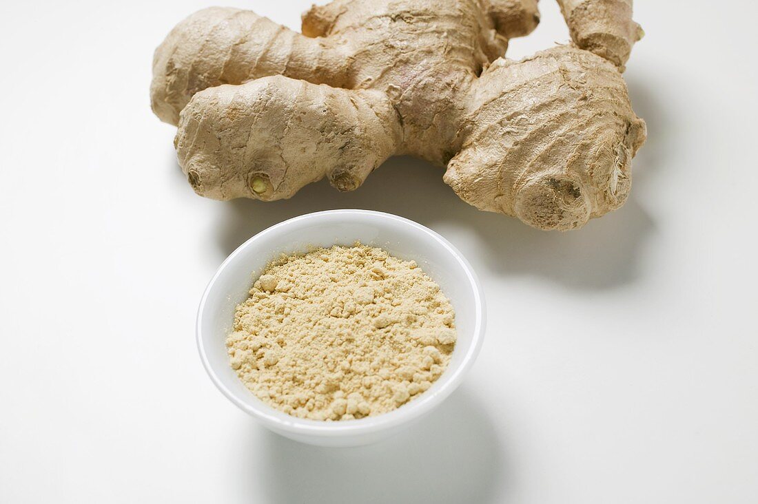 Ginger root and ground ginger