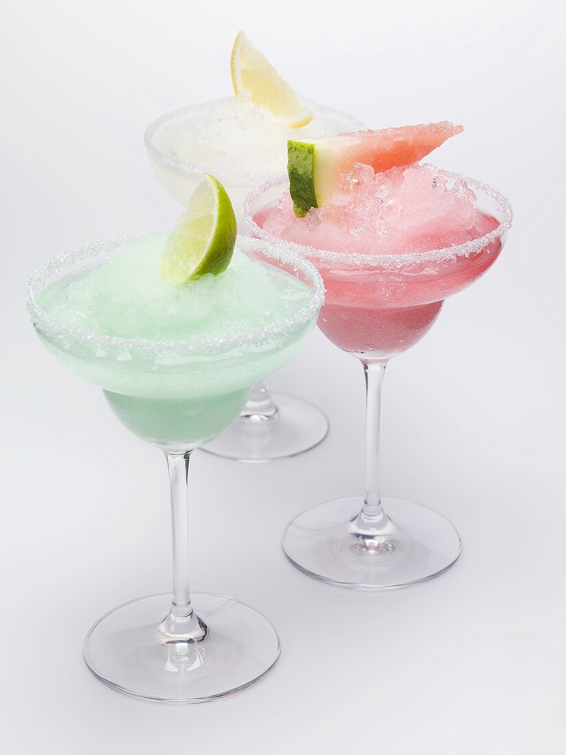 Drei verschiedene Frozen Margaritas