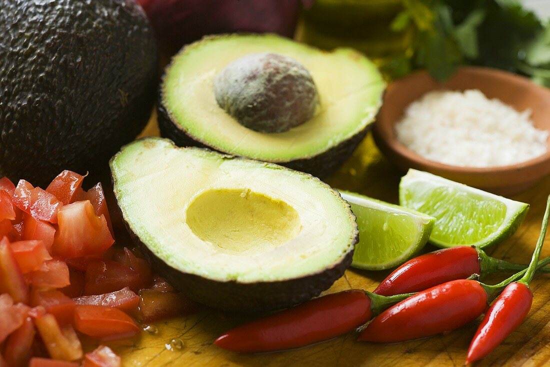 Ingredients for guacamole