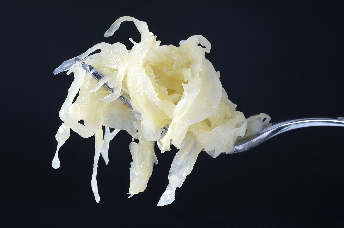 Sauerkraut on fork