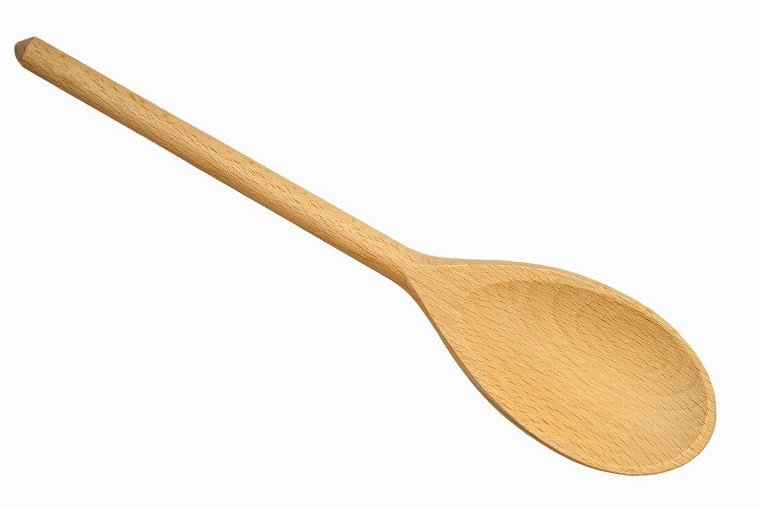 A wooden spoon