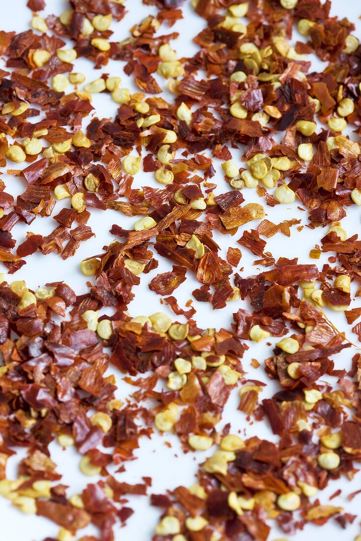 Dried chilli flakes